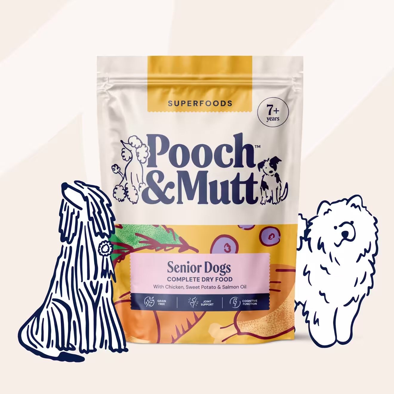 Balanced nutrition for their golden years.