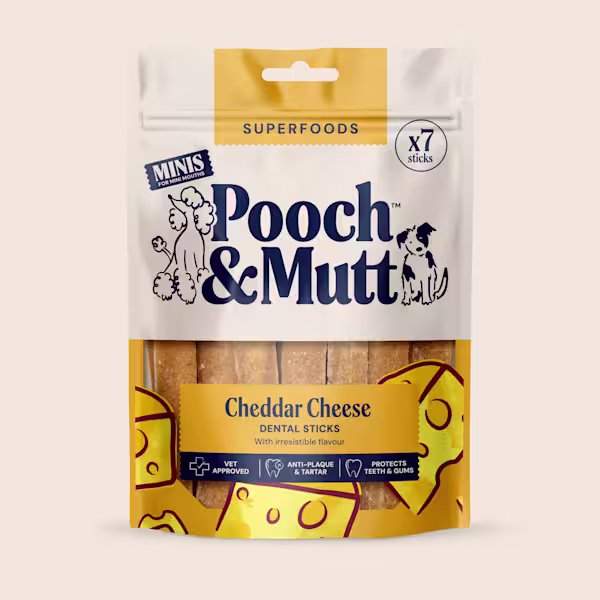 Cheddar Cheese Dental Sticks For Dogs Minis