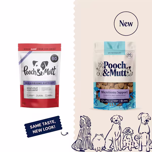 P&M NEW vs OLD SUPPLEMENTS VETERINARY MICROBIOMBE SUPPORT